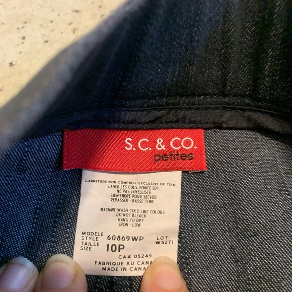 S.C. & CO. Petites 10P Wide Leg Denim Trousers Dark Wash - Picture 2 of 6